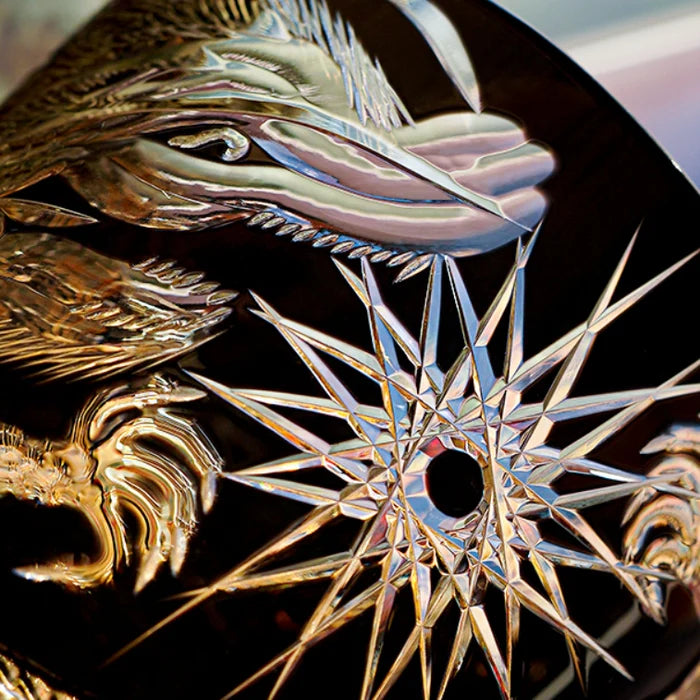 Edo Kiriko Hand-Carved Soaring Dragon Whiskey Glass – An Ascendant Myth in Crystal