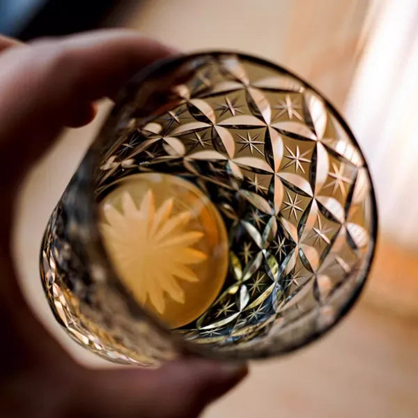 Edo Kiriko Asanoha Star Whisky Glass – Hand-Carved Premium Crystal Glass | Infinite Growth