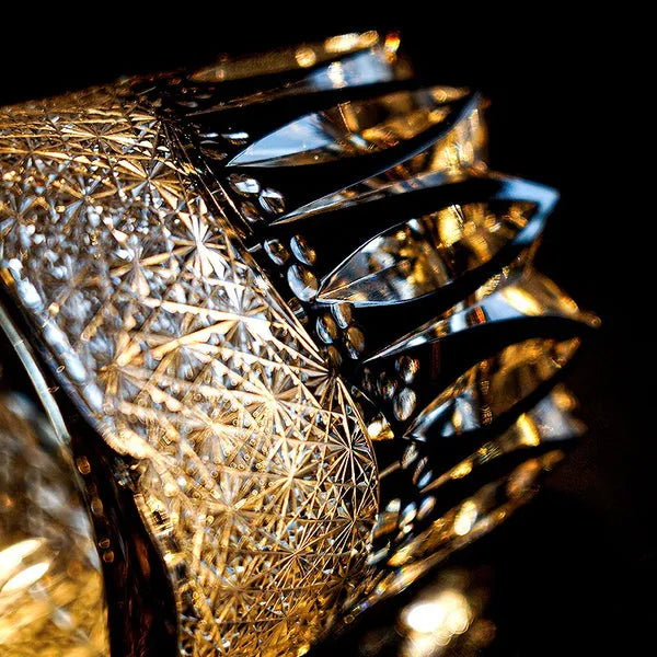 Edo Kiriko Kurokiku Whisky Glass – Hand-Carved Premium Crystal Glass | Midnight Bloom
