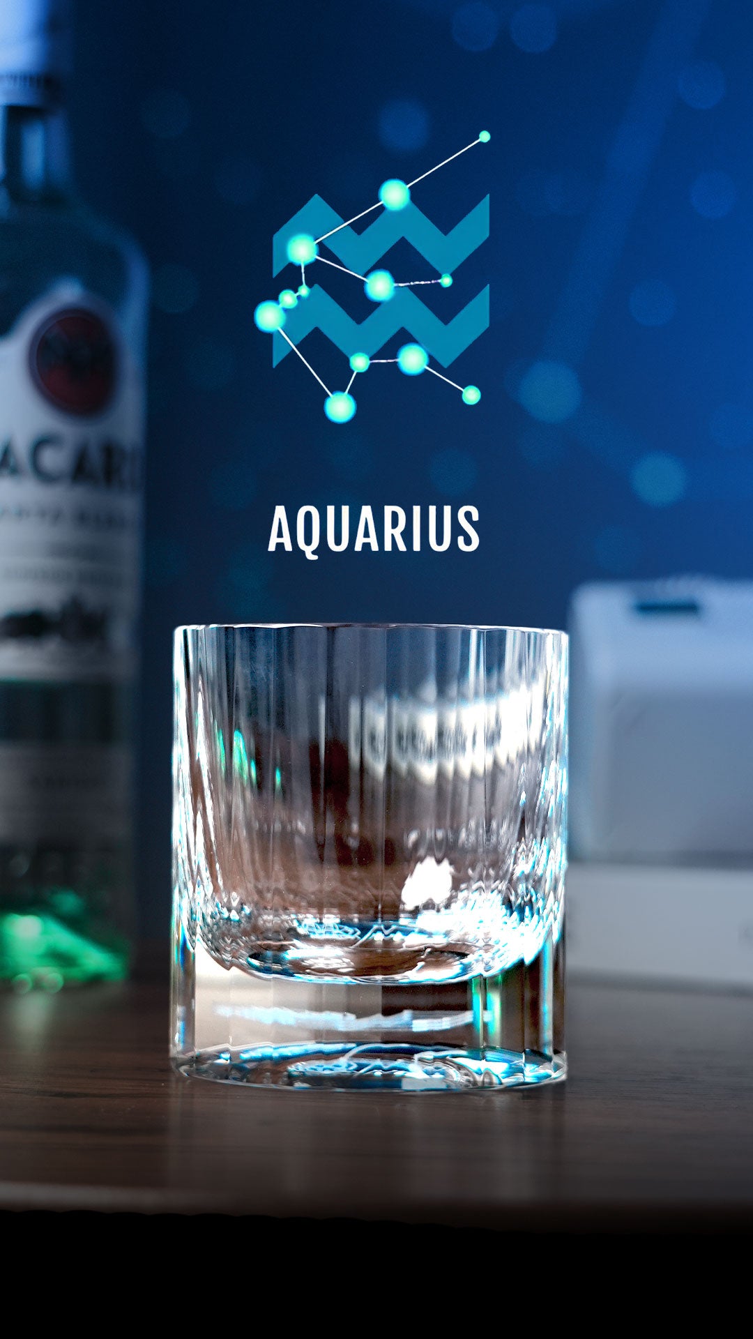 Edo Kiriko Hand-Carved "12 Constellations" Lead-Free Premium Crystal Whiskey Glass – A Celestial Birthday Gift