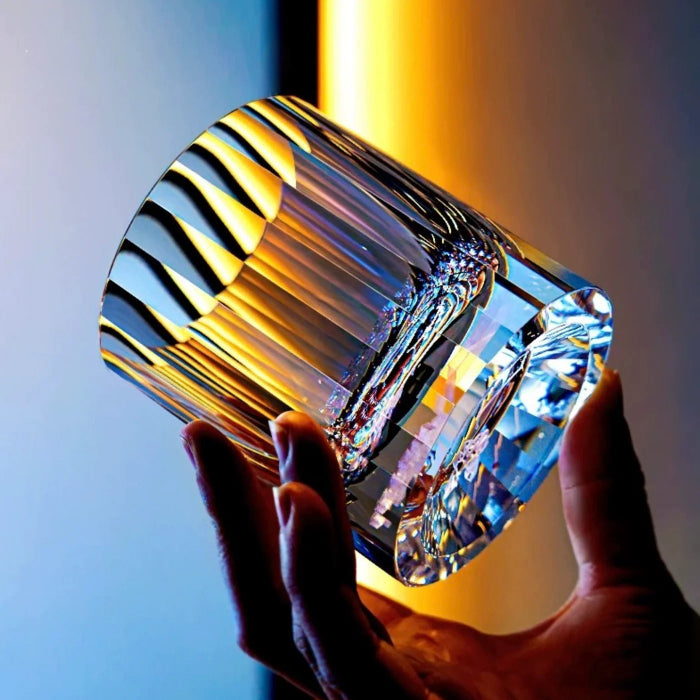 Edo Kiriko Hand-Carved "12 Constellations" Lead-Free Premium Crystal Whiskey Glass – A Celestial Birthday Gift