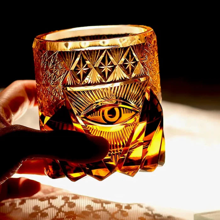 Edo Kiriko God’s Eye Whisky Glass – Hand-Carved Premium Crystal Glass | Vision & Power