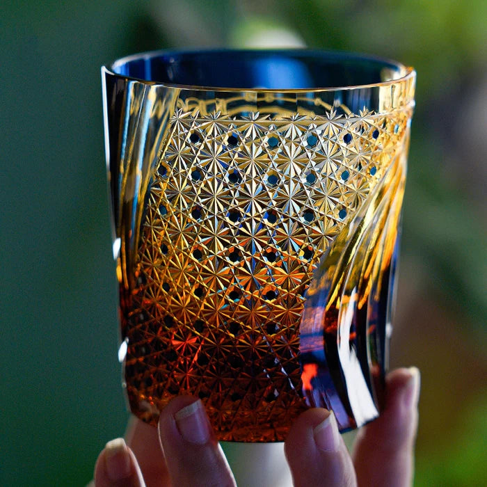 Edo Kiriko Hand-Carved Raijin Whisky Glass – The Thunder’s Eternal Echo