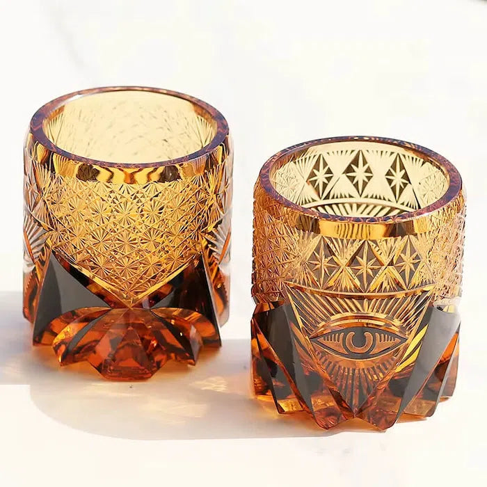 Edo Kiriko God’s Eye Whisky Glass – Hand-Carved Premium Crystal Glass | Vision & Power