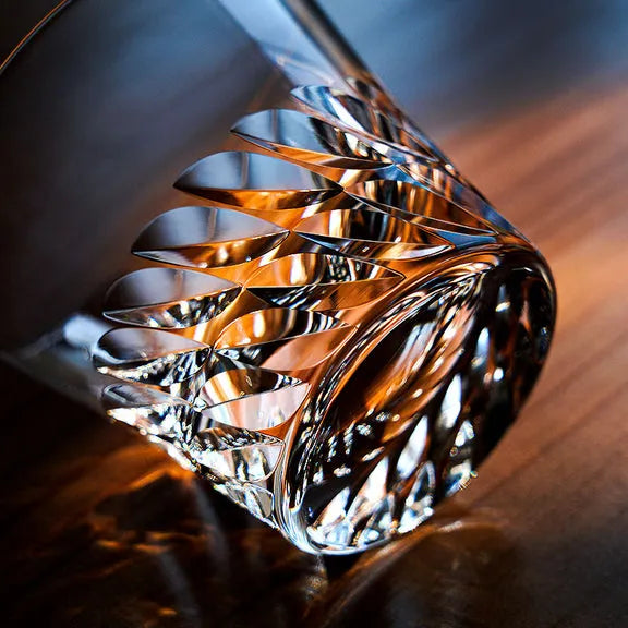 Edo Kiriko Angel Wings Whisky Glass – Hand-Carved Premium Crystal Glass | Celestial Grace
