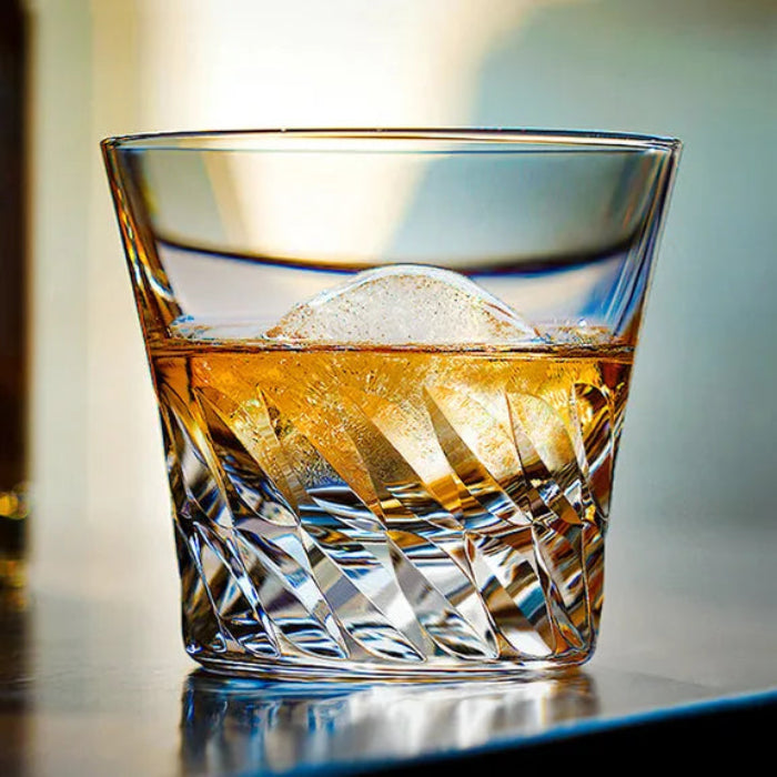 Edo Kiriko Angel Wings Whisky Glass – Hand-Carved Premium Crystal Glass | Celestial Grace