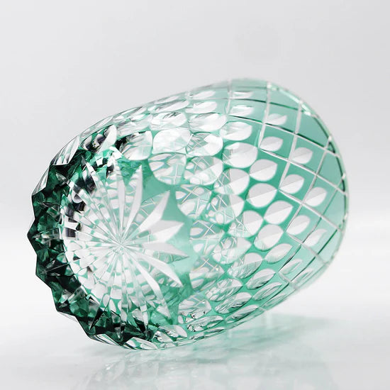 Edo Kiriko Spider Eye Whisky Glass – Hand-Carved Premium Crystal Glass | Emerald Web