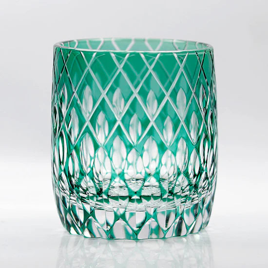 Edo Kiriko Hand-Carved Spider Eye Whisky Glass – A Mesmerizing Gaze in Crystal