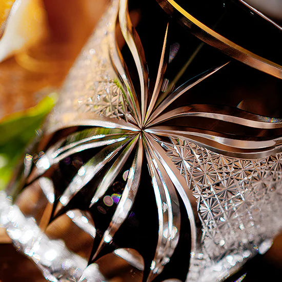 Edo Kiriko Hand-Carved Lepidoptera Whisky Glass – A Flight of Transformation in Crystal