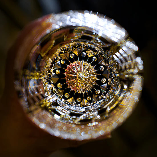 Edo Kiriko Hand-Carved Midnight Motif Whiskey Glass – An Enigma Etched in Darkness