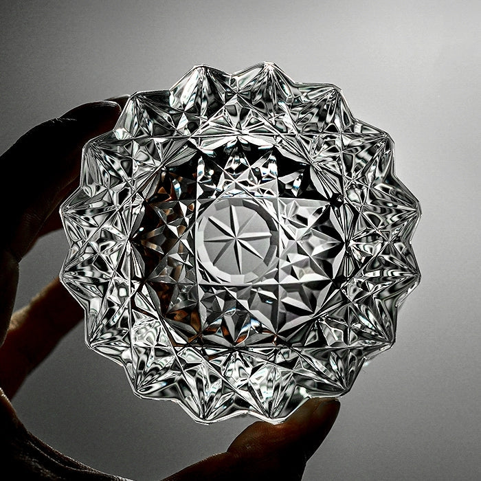 Edo Kiriko Hand-Carved Dazzling Lead-Free Premium Crystal Whiskey Glass — A Prism of Heritage and Light