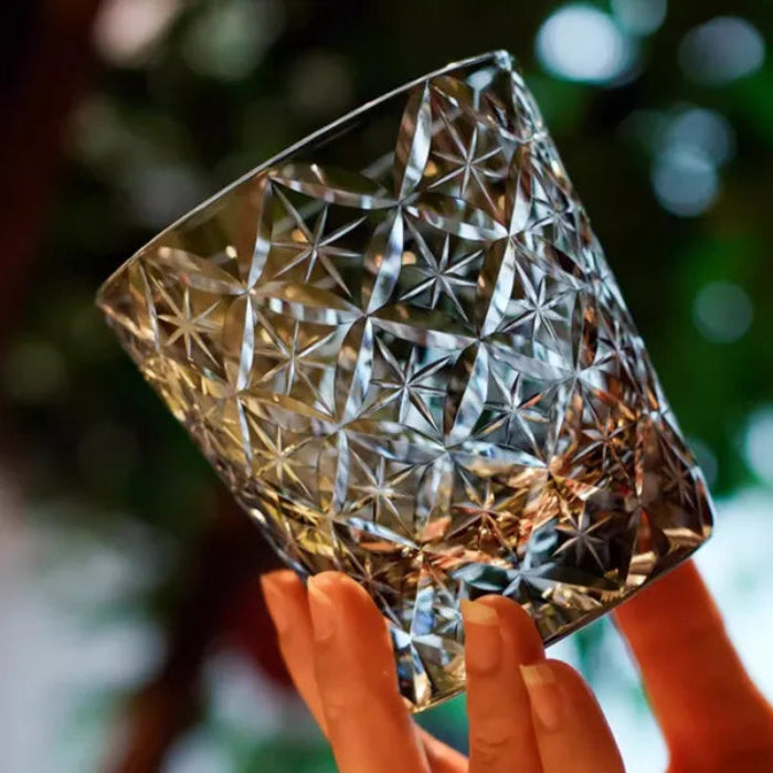 Edo Kiriko Asanoha Star Whisky Glass – Hand-Carved Premium Crystal Glass | Infinite Growth