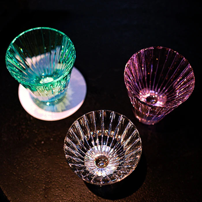 Edo Kiriko Hand-Carved Starlit Guqin Lead-Free Premium Crystal Whiskey Glass – A Symphony of Light and Heritage