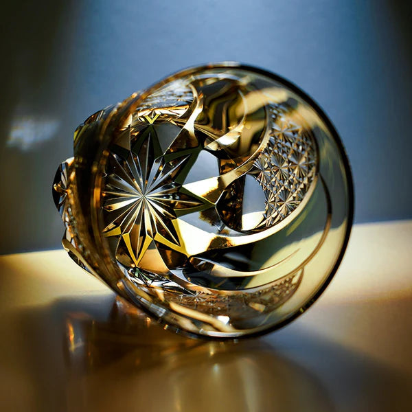 Edo Kiriko Hand-Carved Shadow Luminary Whisky Glass – A Revelation of Light in Shadow