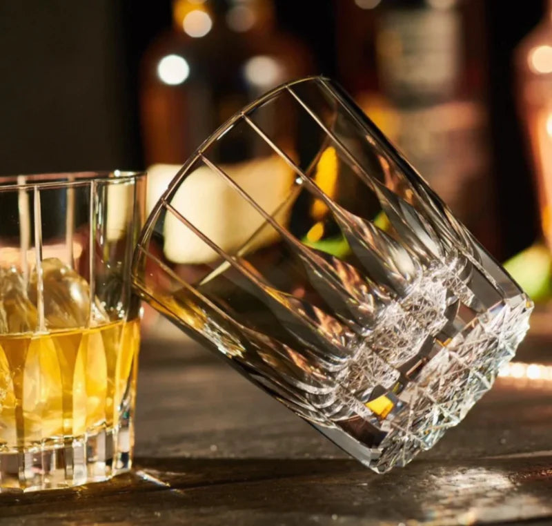 Edo Kiriko Hand-Carved Luxury Starburst Crystal Whisky Glass – A Radiance Born of Starlight