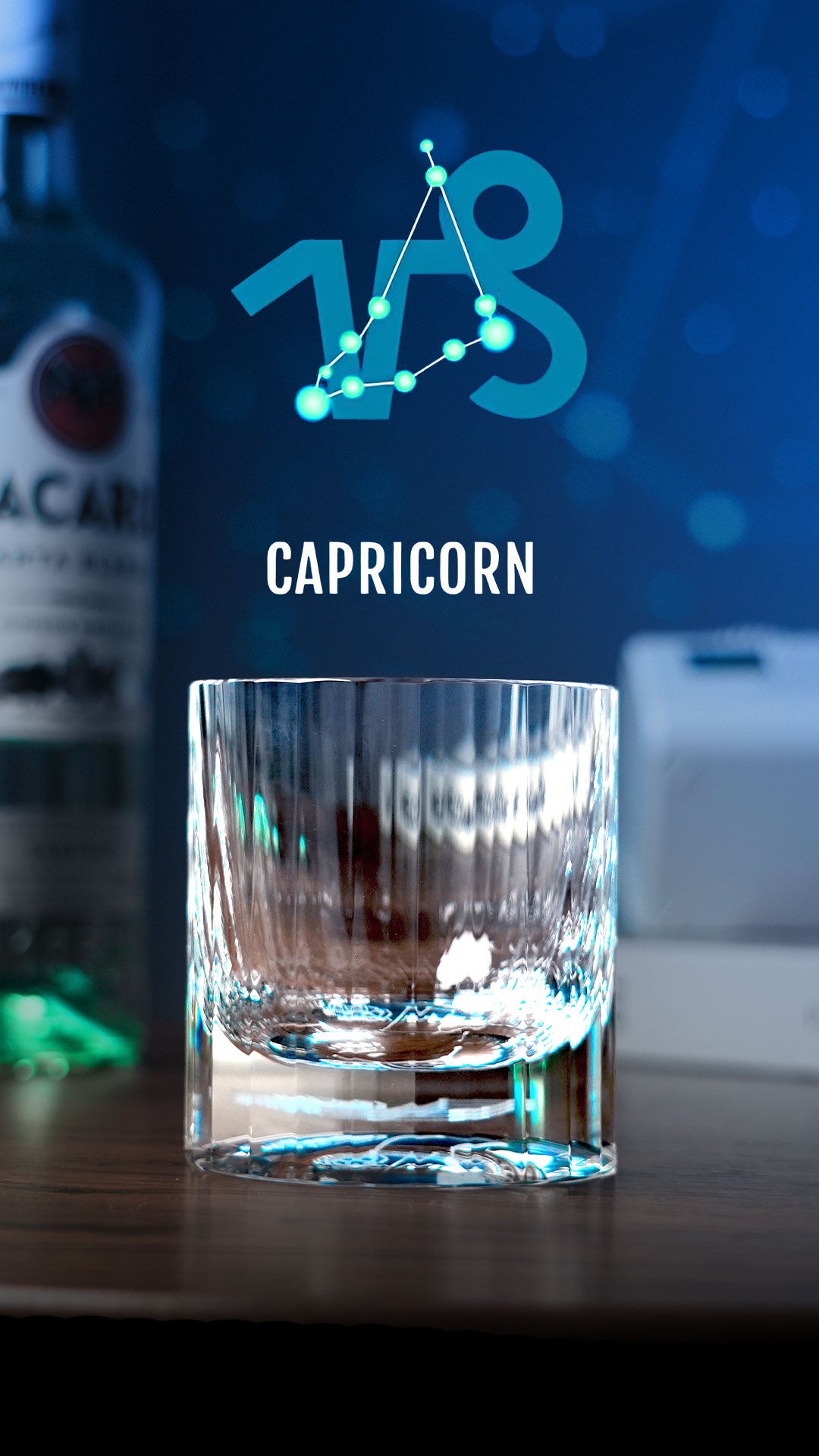 Edo Kiriko Hand-Carved "12 Constellations" Lead-Free Premium Crystal Whiskey Glass – A Celestial Birthday Gift