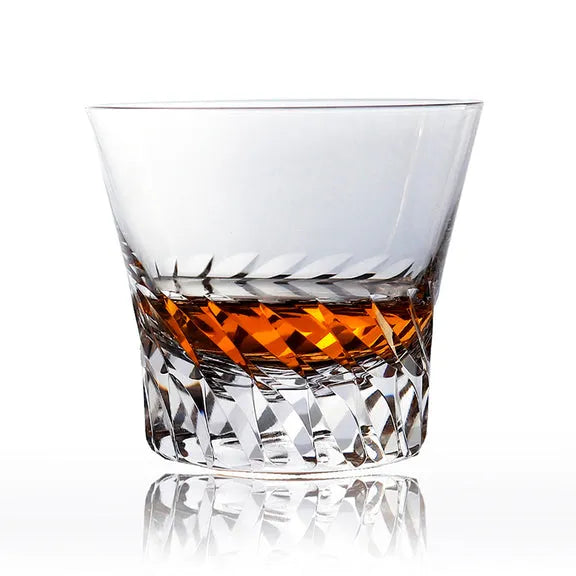 Edo Kiriko Angel Wings Whisky Glass – Hand-Carved Premium Crystal Glass | Celestial Grace