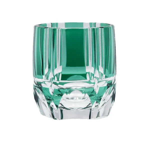 Edo Kiriko Bamboo Rhythm Whisky Glass – Hand-Carved Premium Crystal Glass | Emerald Zen