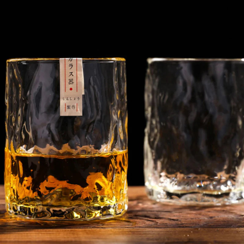Edo Kiriko Hand-Carved Japanese Glacier Whisky Glass – A Pristine Landscape in Crystal