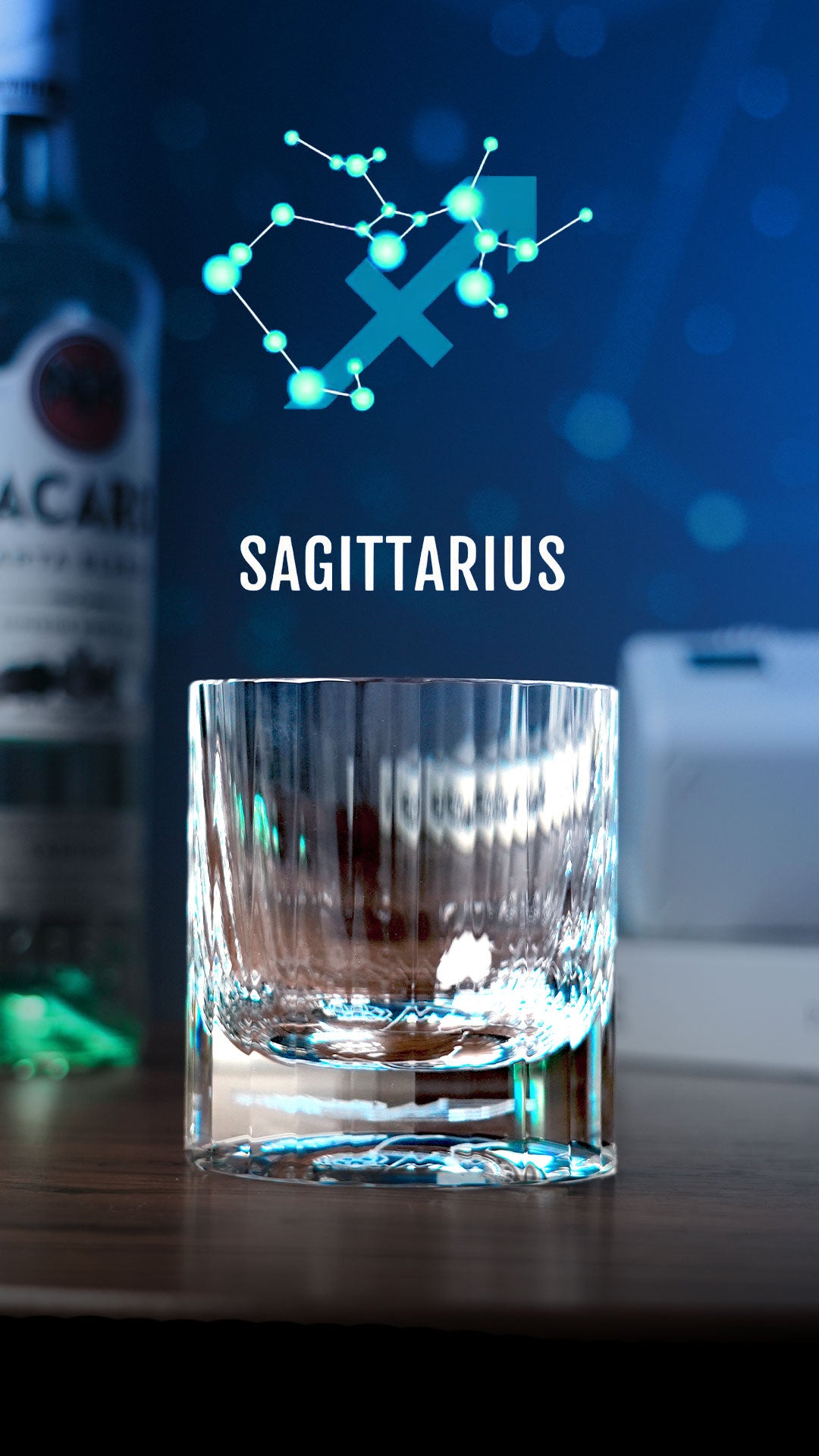 Edo Kiriko Hand-Carved "12 Constellations" Lead-Free Premium Crystal Whiskey Glass – A Celestial Birthday Gift