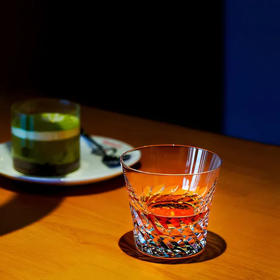 Edo Kiriko Angel Wings Whisky Glass – Hand-Carved Premium Crystal Glass | Celestial Grace