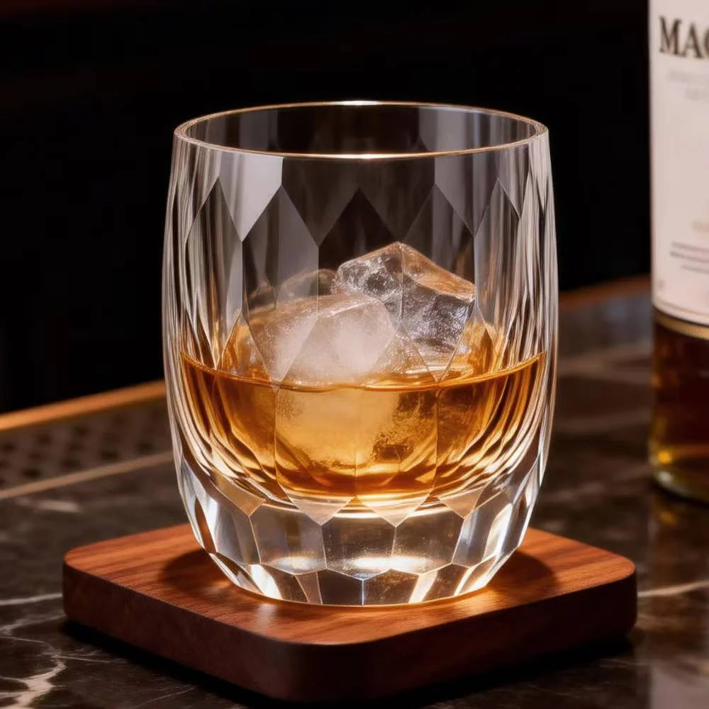 Edo Kiriko Diamond Whisky Glass – Hand-Carved Lead-Free Premium Crystal | Prismatic Light Ritual