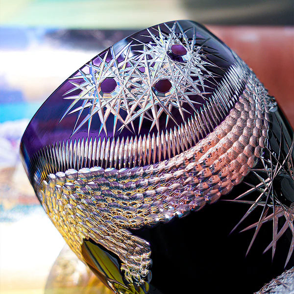 Edo Kiriko Majestic Dragon Whisky Glass – Hand-Carved Premium Crystal Glass | Mythical Power