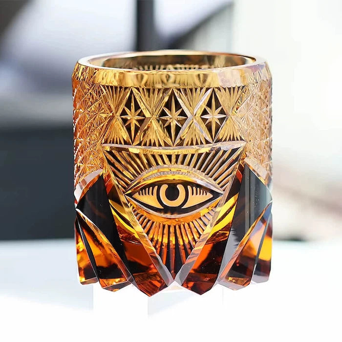 Edo Kiriko God’s Eye Whisky Glass – Hand-Carved Premium Crystal Glass | Vision & Power