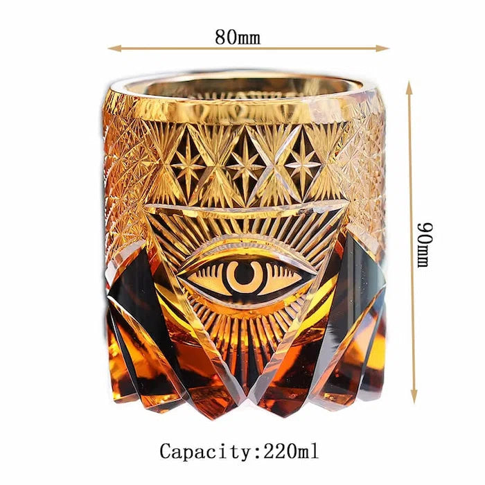 Edo Kiriko God’s Eye Whisky Glass – Hand-Carved Premium Crystal Glass | Vision & Power