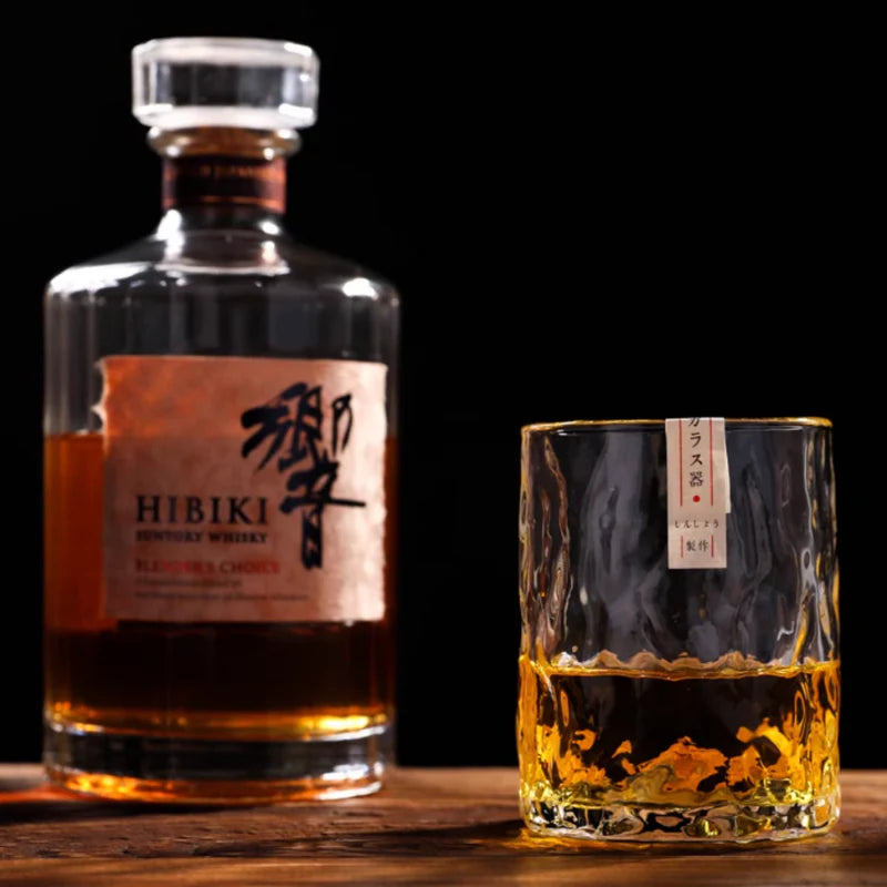 Edo Kiriko Hand-Carved Japanese Glacier Whisky Glass – A Pristine Landscape in Crystal