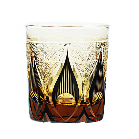 Edo Kiriko Hand-Carved Candle Flame Whisky Glass – A Radiance of Eternal Warmth