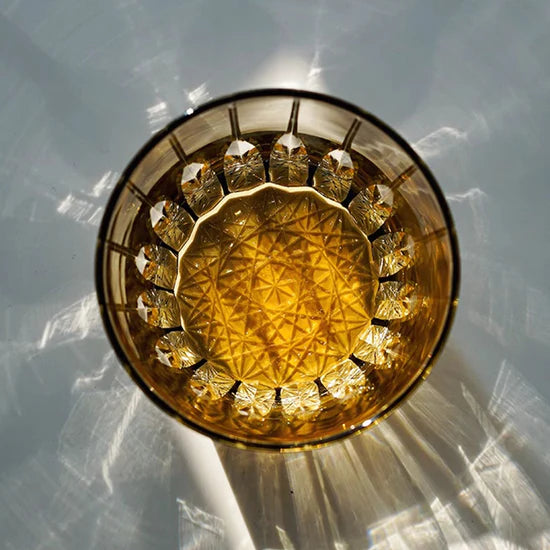 Edo Kiriko Hand-Carved Luxury Starburst Crystal Whisky Glass – A Radiance Born of Starlight