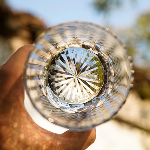 Edo Kiriko Royal Chrysanthemum Whisky Glass – Hand-Carved Premium Crystal Glass | Imperial Bloom