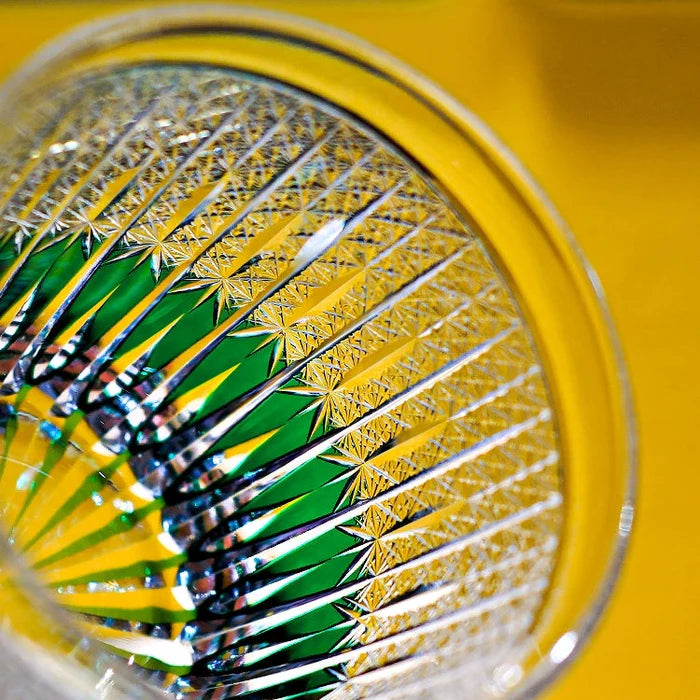 Edo Kiriko Hand-Carved Stellar Nexus Whiskey Glass — A Celestial Symphony of Light and Craftsmanship