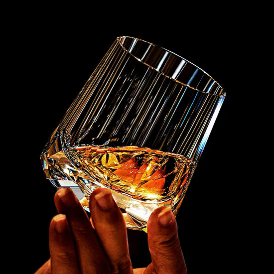 Edo Kiriko Zeus's Stone Whisky Glass – Hand-Carved Lead-Free Premium Crystal | 32-Facet Diamond Cut