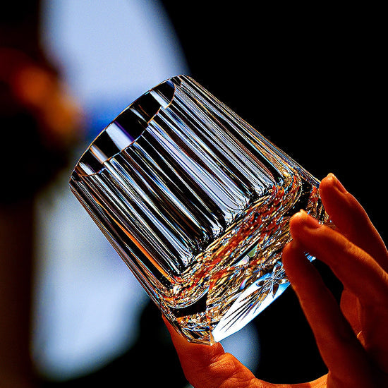 Edo Kiriko Zeus's Stone Whisky Glass – Hand-Carved Lead-Free Premium Crystal | 32-Facet Diamond Cut