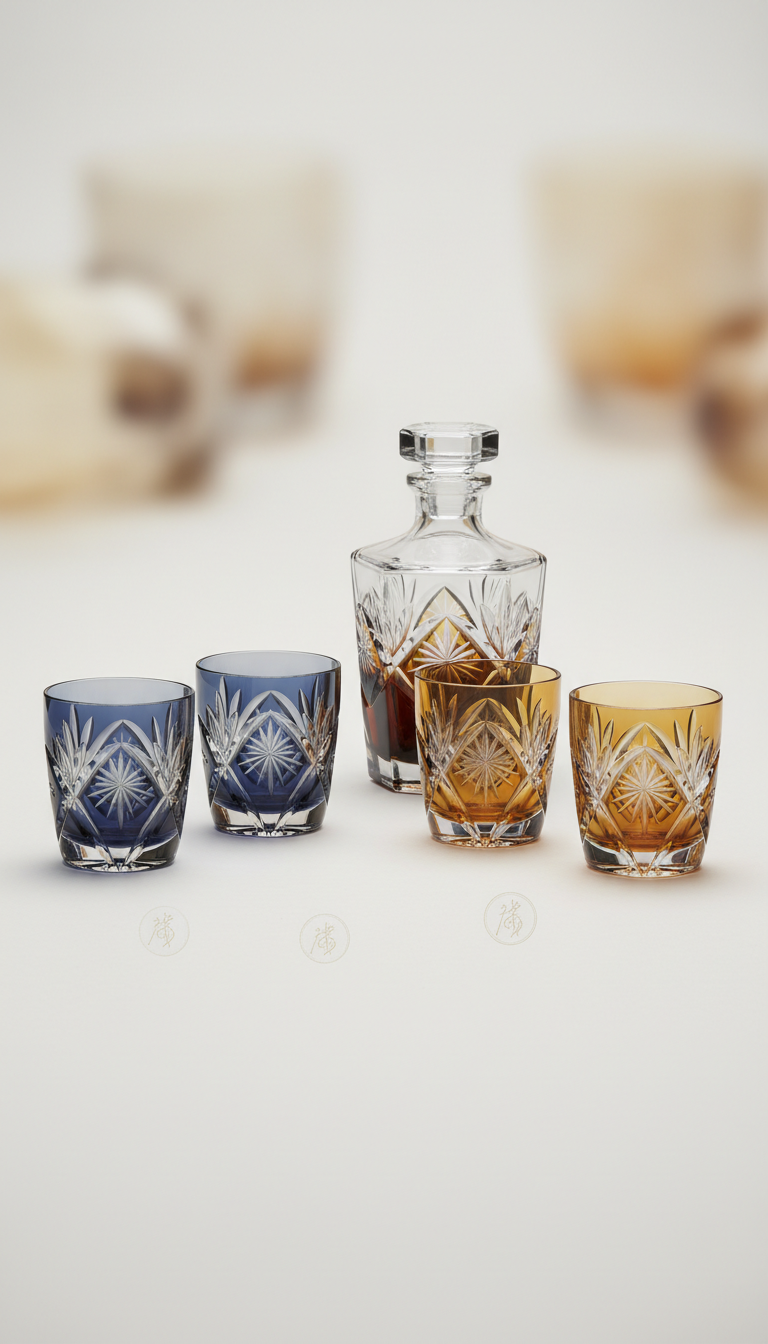 Signed Numbered Edo Kiriko Gift Set