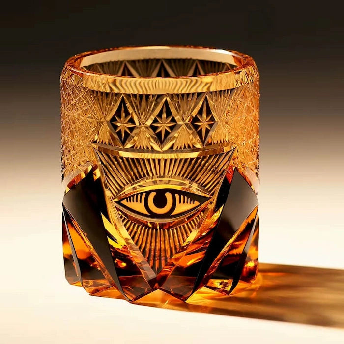 Edo Kiriko God’s Eye Whisky Glass – Hand-Carved Premium Crystal Glass | Vision & Power